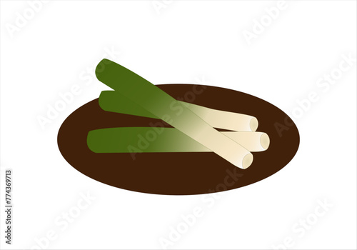 Icono de puerros. Verdura. Vegetal