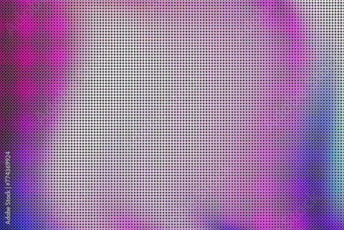 Macro pattern of LED screen with glowing round pixels