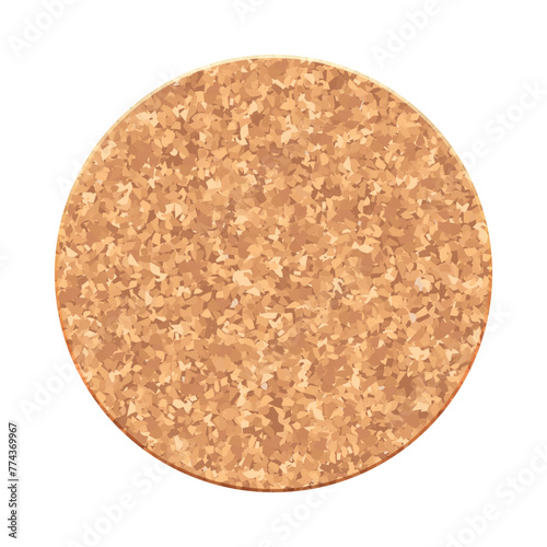 Mockup of a cork coaster for hot and alcohol