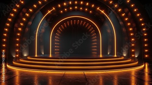 Stage With Lights