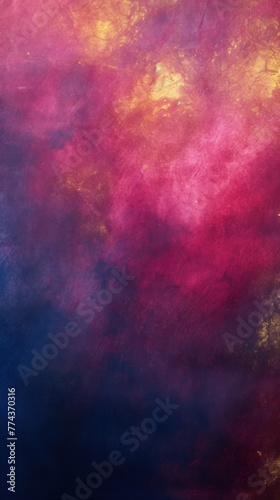Raspberry Navy Blue Gold barely noticeable grainy background, abstract blurred color gradient noise texture banner, backdrop with copy space for text photo background  © Lenhard
