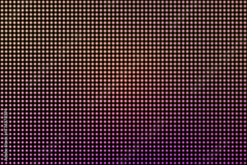 Neon purple circles on a black background as digital LED screen wall