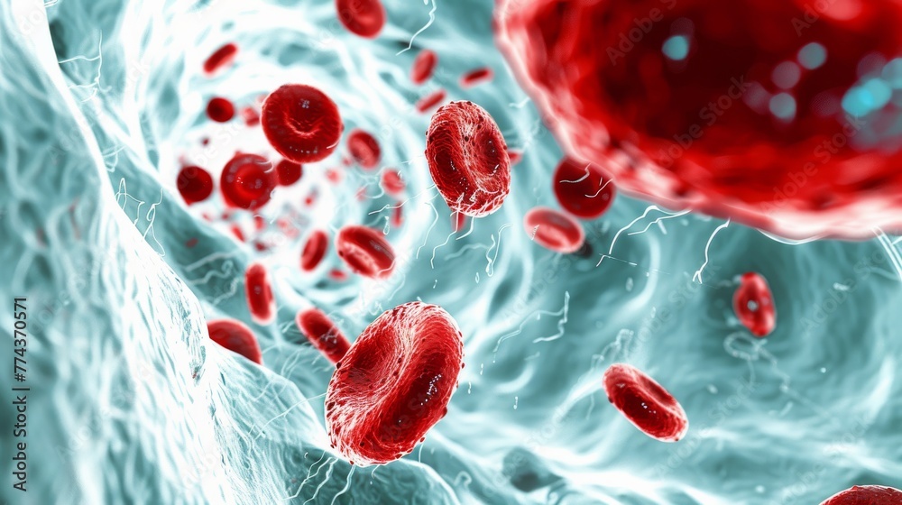 Fototapeta premium Floating Red Blood Cells