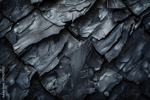 Industrial Elegance of Raw Graphite in Close-Up