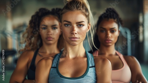 Empowered Women Strength in Unity at the Gym Generative AI
