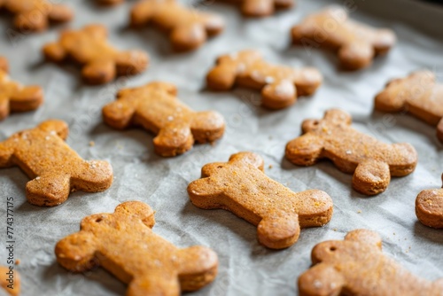 Biscuits for dogs in orange and brown