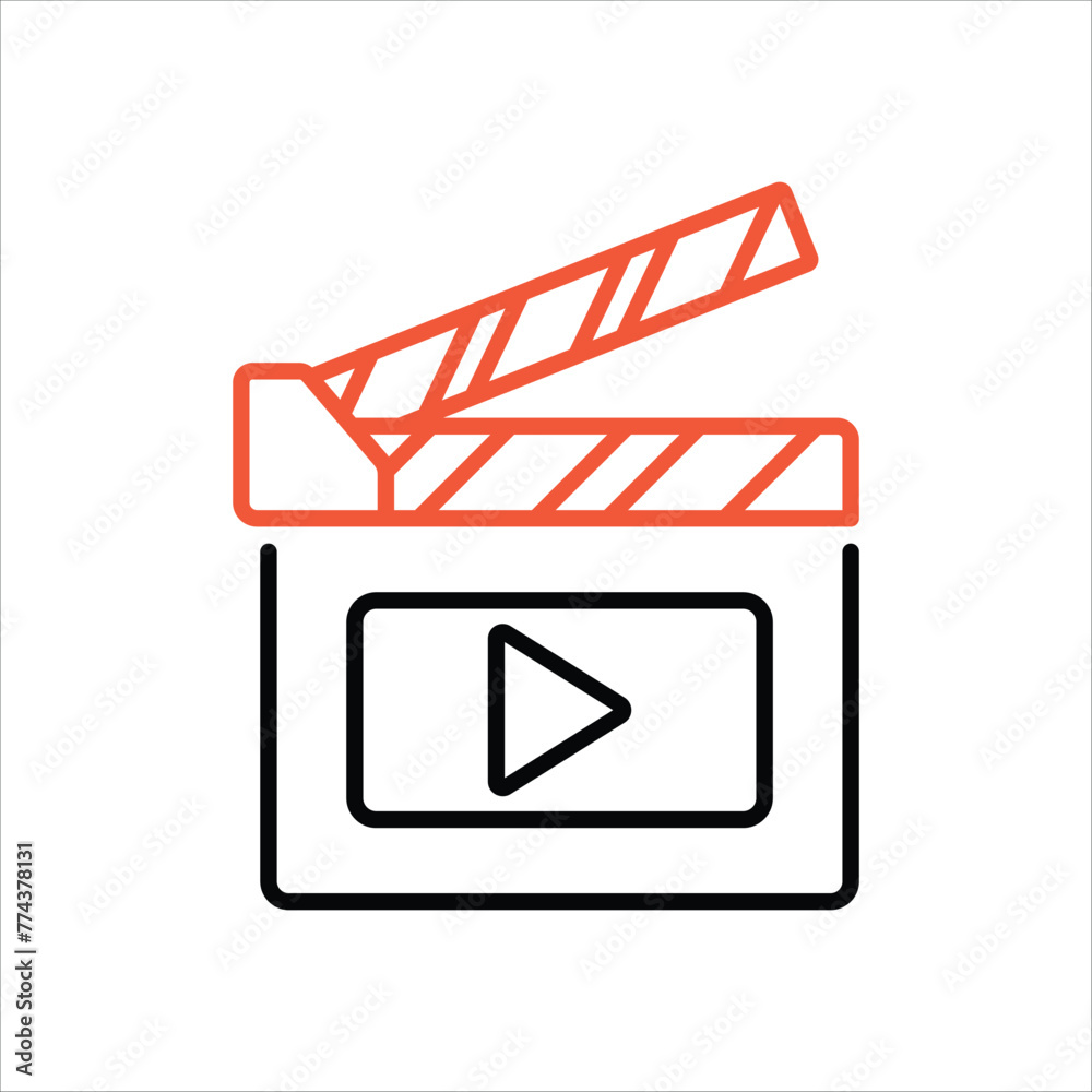 Clapperboard icon editable stock vector icon Clapperboard icon editable stock vector icon