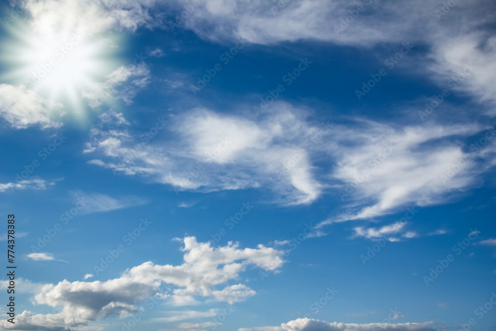 Fototapeta premium A beautiful sky clouds in nature in an atmosphere of clean air