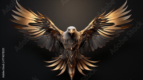 A majestic logo icon featuring a soaring eagle in flight.