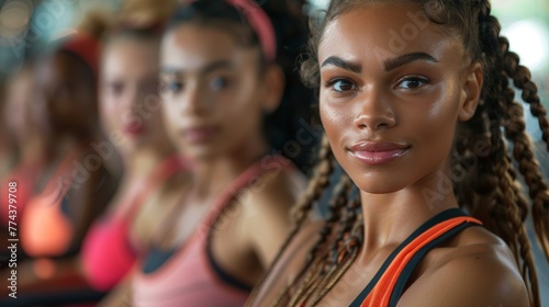 Vibrant Women's Group Fitness Class at the Gym Generative AI