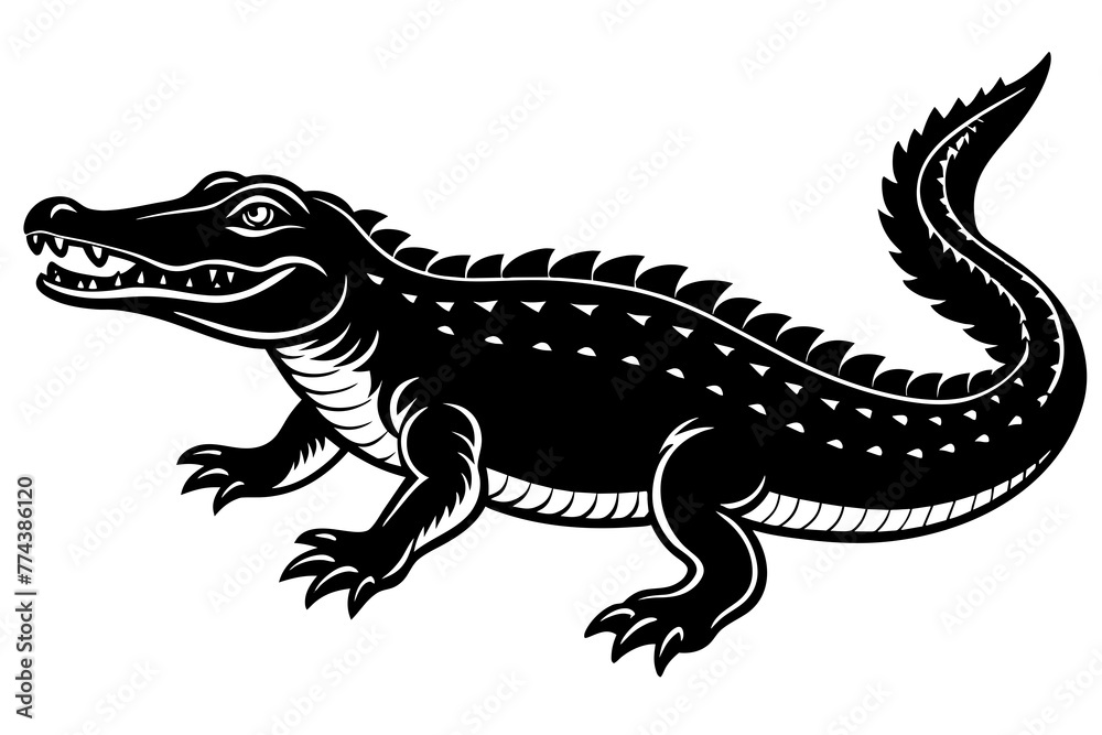 Naklejka premium crocodile vector illustration