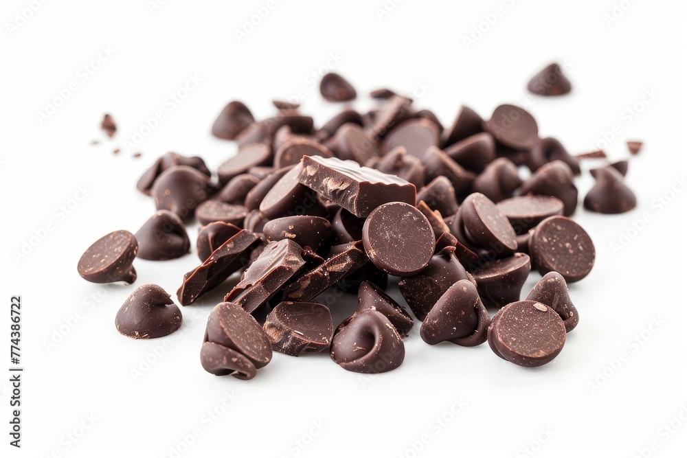 Chocolate chip cookies isolated on white background Chocolate chip cookies isolated on white background