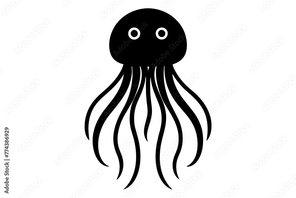 jellyfish silhouette vector illustration jellyfish silhouette vector illustration