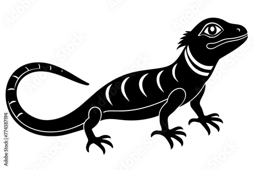 lizard silhouette vector illustration