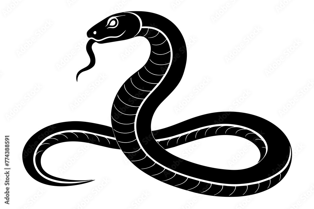 snake silhouette vector illustration snake silhouette vector illustration