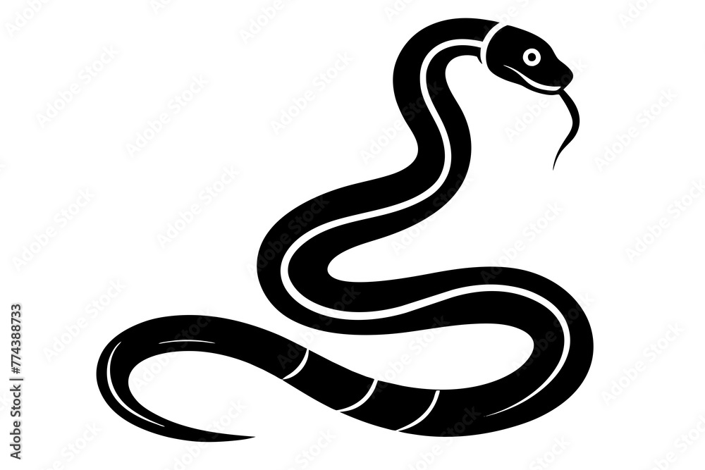 Fototapeta premium snake silhouette vector illustration