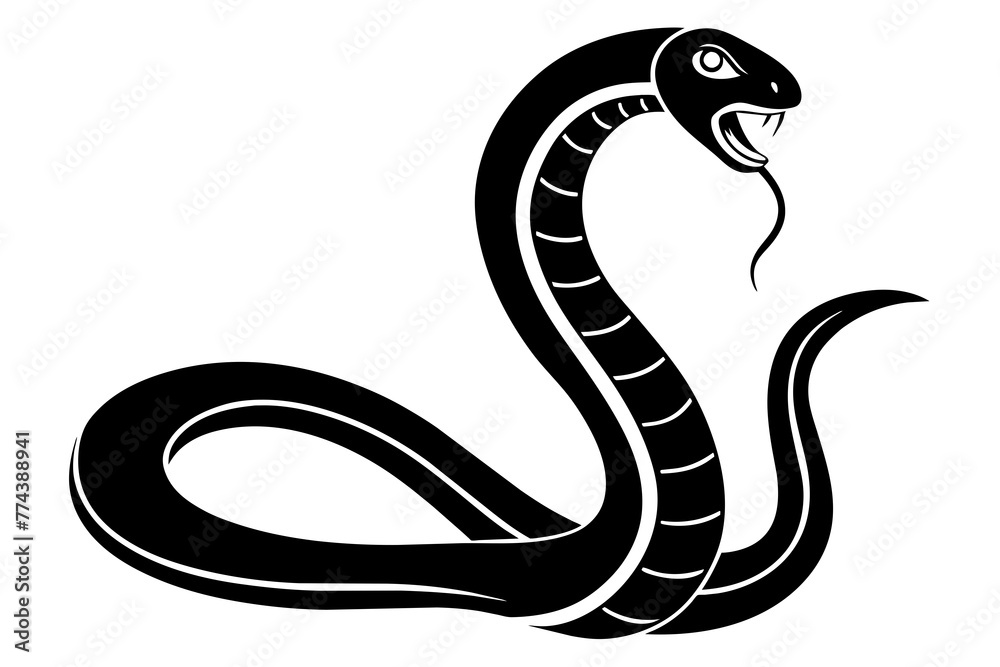 Fototapeta premium snake silhouette vector illustration
