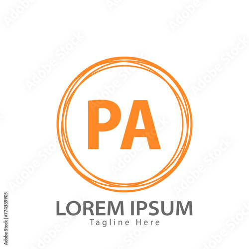 letter PA logo. PA. PA logo design vector illustration for creative company, business, industry