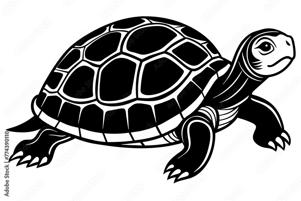 turtle silhouette vector illustration
