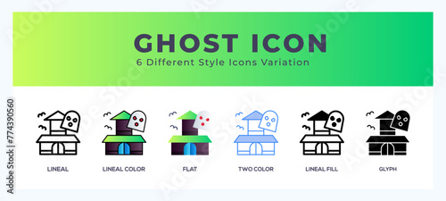 Ghost icons set of simple vector illustration.