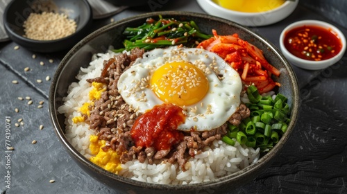 Korean cuisine. Pibimpap