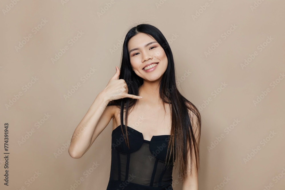 Beige woman fashion cosmetic beautiful hair beauty glamour salon model portrait femininity asian Beige woman fashion cosmetic beautiful hair beauty glamour salon model portrait femininity asian