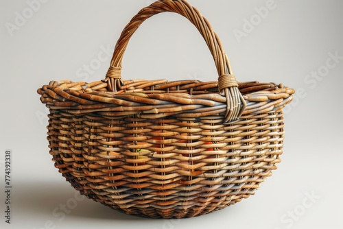 Basket of food. Modern 3D render with realistic details