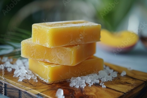 Alphonso or hapoos Aam ice candy with mango flavor photo