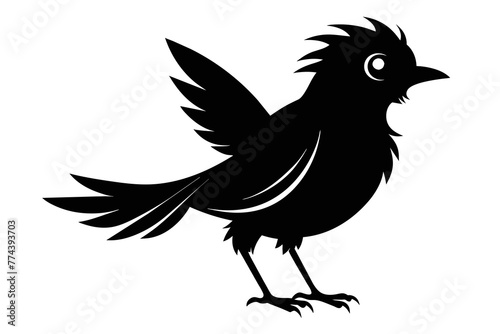  silhouette image,Indiebird,vector illustration,white background