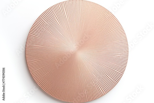 Rose Gold thin barely noticeable circle background pattern isolated on white background 