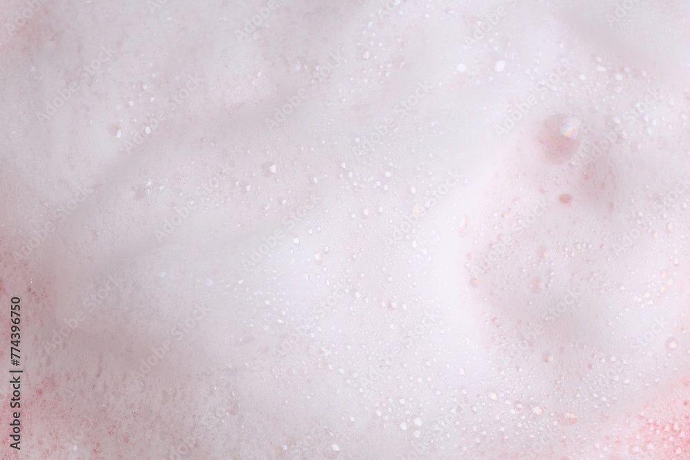 White fluffy foam as background, top view White fluffy foam as background, top view