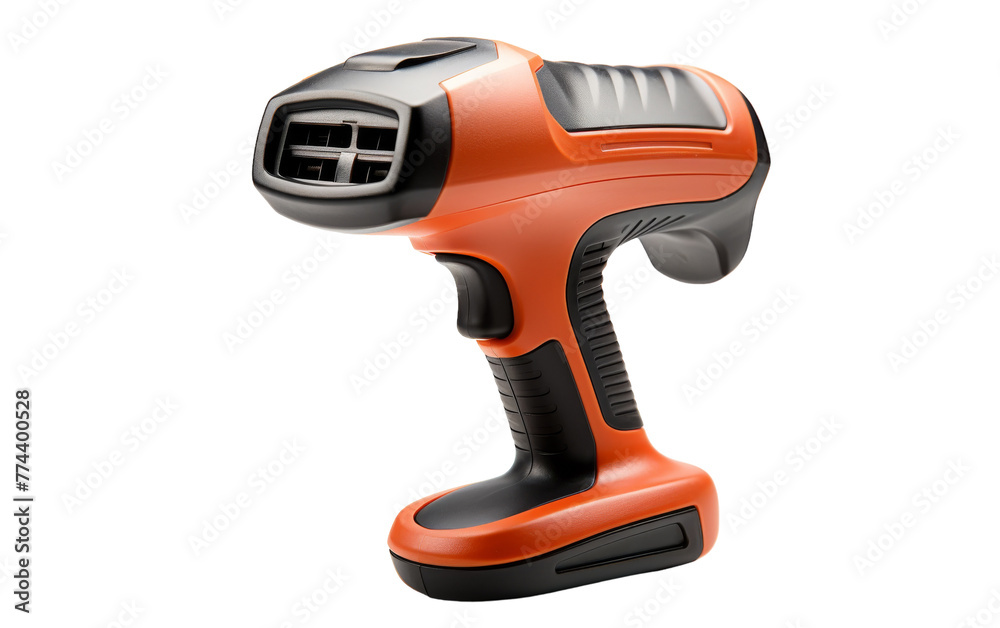 A vibrant orange and black cordless drill set against a clean white background A vibrant orange and black cordless drill set against a clean white background