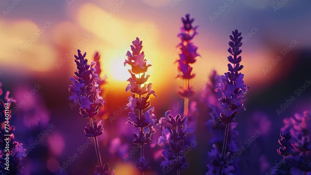 Lavender Field Bathed in Sunlight Lavender Field Bathed in Sunlight