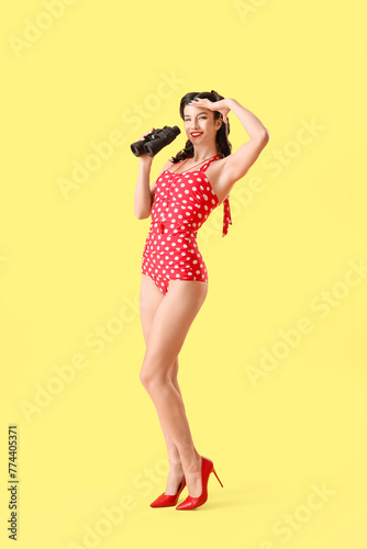 Beautiful pin-up lifeguard ...