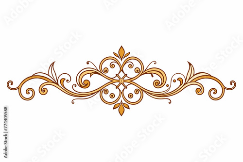 ornamenta line with white plain background