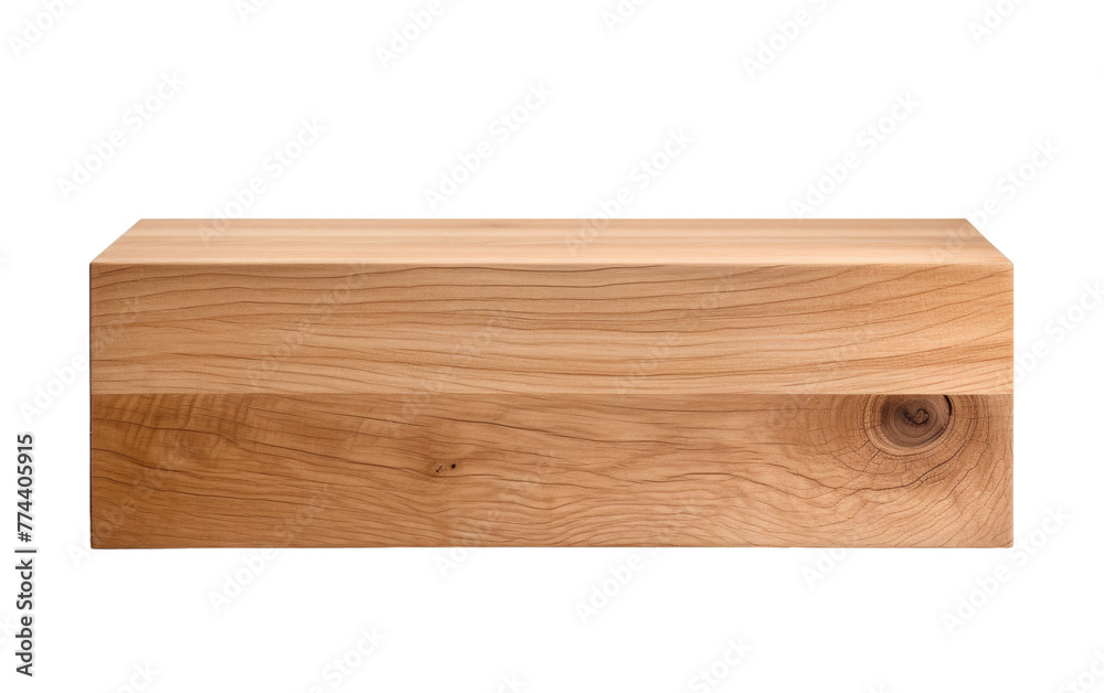 Close-up of a detailed wooden shelf against a pristine white background