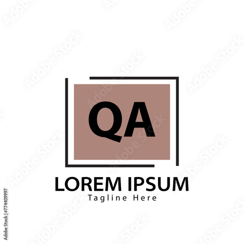 letter QA logo. QA. QA logo design vector illustration for creative company, business, industry