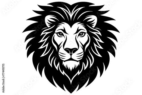 Lion head silhouette vector illustration © Teamof