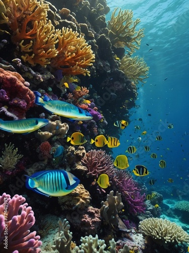 Fototapeta Naklejka Na Ścianę i Meble -  coral reef with fish