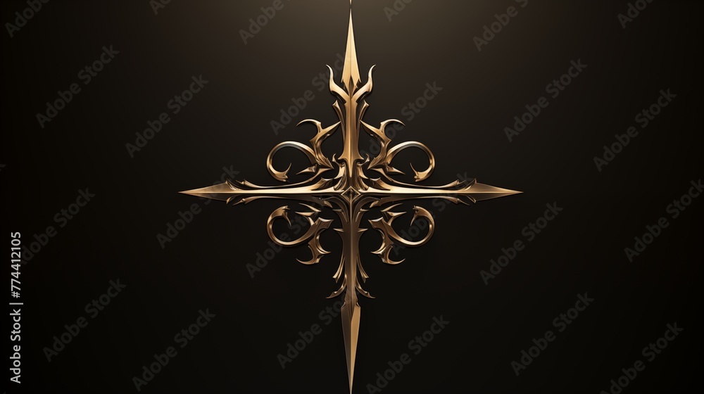 A logo icon featuring a pair of crossed swords.