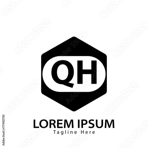 letter QH logo. QH. QH logo design vector illustration for creative company, business, industry