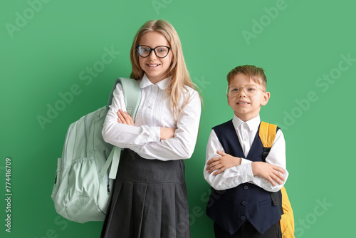 Cute little schoolchildren ...