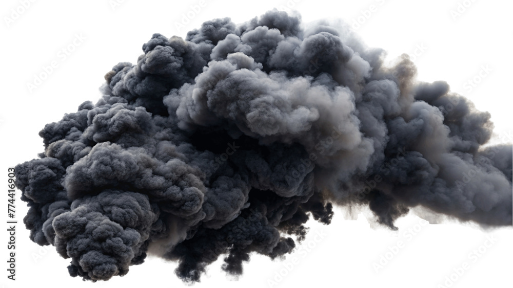 Black smoke isolated on Transparent background. Black smoke isolated on Transparent background.