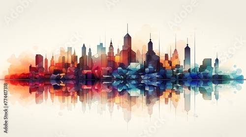 A logo icon inspired by an abstract representation of a city skyline.