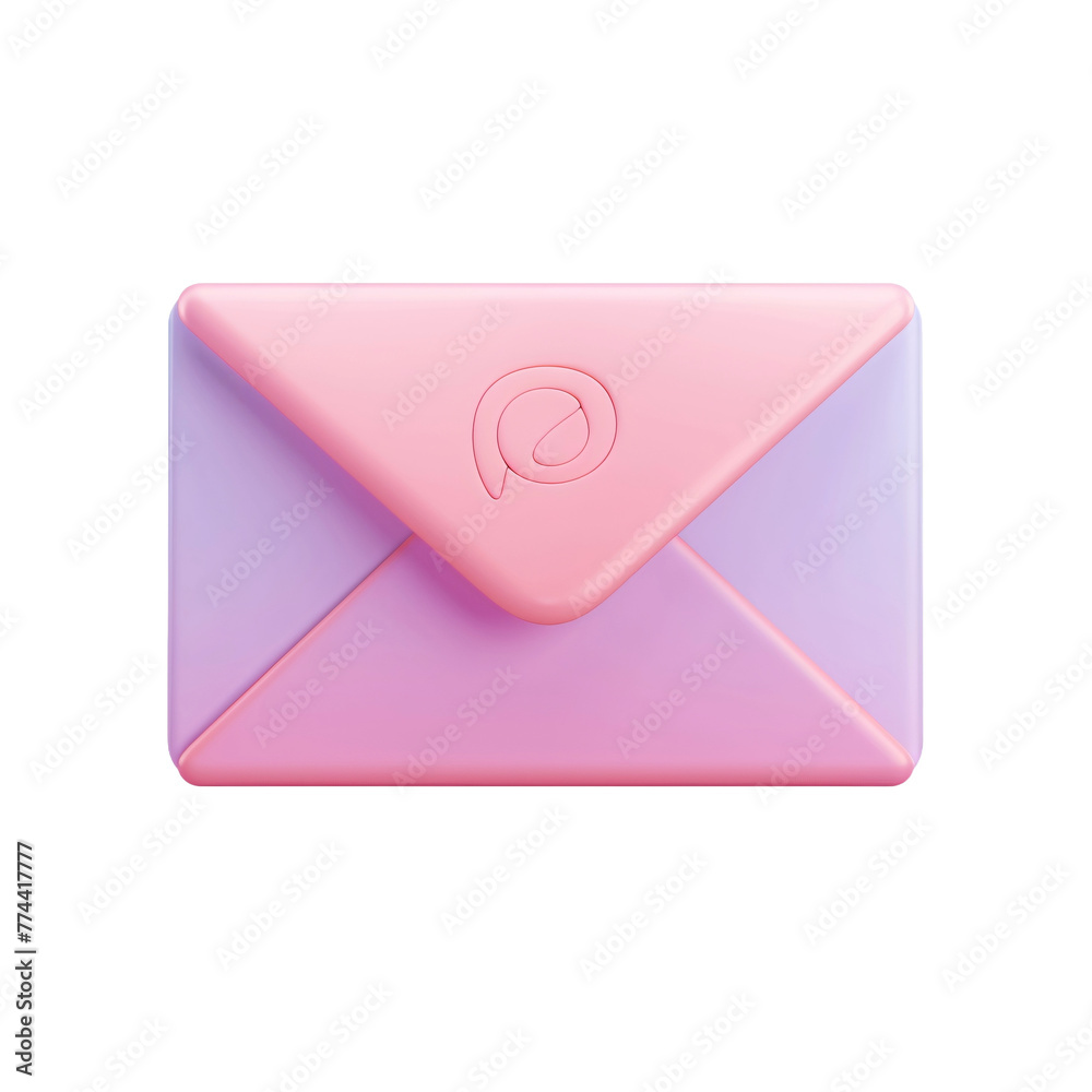 3d envelope icon . isolated on transparent background 3d envelope icon . isolated on transparent background