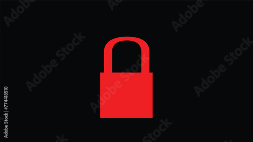 Minimal flat lock unlock icon concept illustration,vector illustration of lock icon.