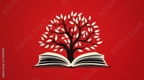 A logo icon resembling a stylized book.
