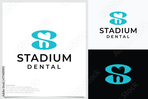 S Letter Initial Dental modern Logo Vector creative template unique dental inspiration icon is perfect for your business dental logo