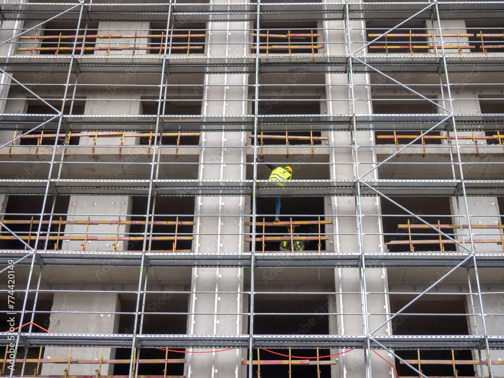 Modern construction. View from bottom to top. concrete frame. Industry. Modern construction. View from bottom to top. concrete frame. Industry.