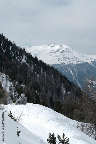 view on mountain,, alsp, switzerland photo